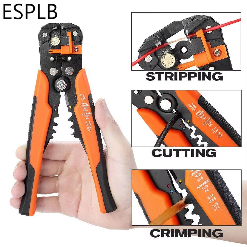Wire Stripper Self-Adjusting Cable Cutter Crimper Automatic Wire Stripping Tool Cutting Pliers Tool for Industry