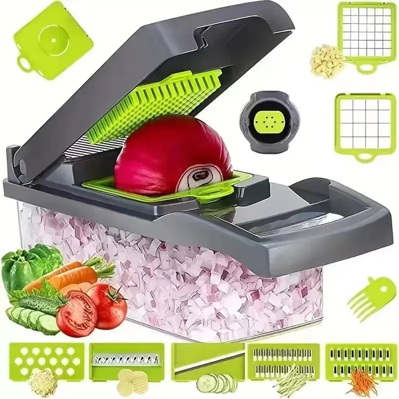 16Pcs Multifunctional Vegetable Slicer Cutter Food