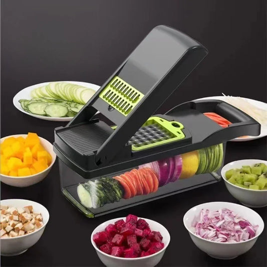 16Pcs Multifunctional Vegetable Slicer Cutter Food
