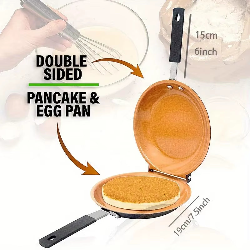 Double Sided Folding Non Stick Frying Pan