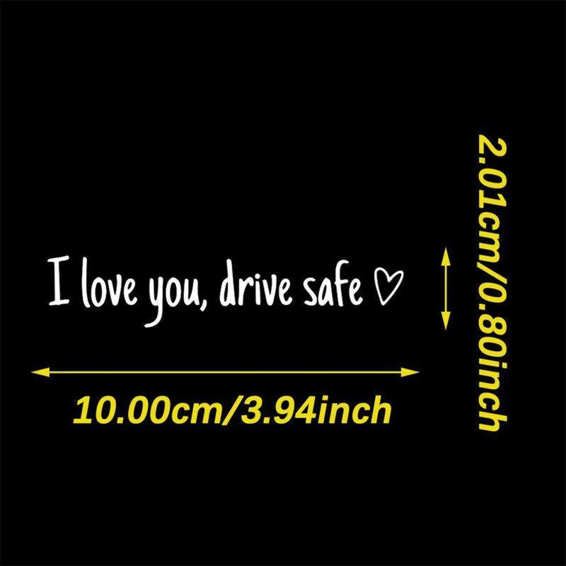 Vinyl Decal for Car,4 Counts Set I Love You Drive Safe Car Mirror,Car Rearview Mirror Sticker