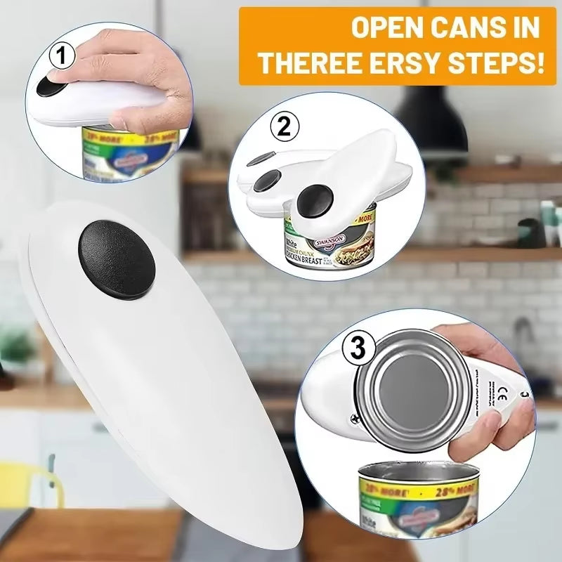 1Pc Automatic Can Opener /Manual Jar Opener Tin Touch None Sharp Edges Electric