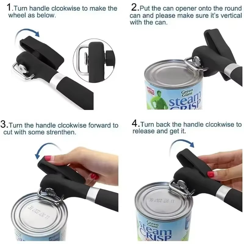 1Pc Automatic Can Opener /Manual Jar Opener Tin Touch None Sharp Edges Electric