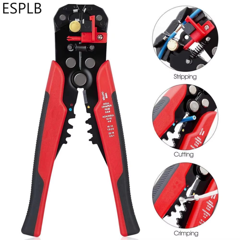 Wire Stripper Self-Adjusting Cable Cutter Crimper Automatic Wire Stripping Tool Cutting Pliers Tool for Industry