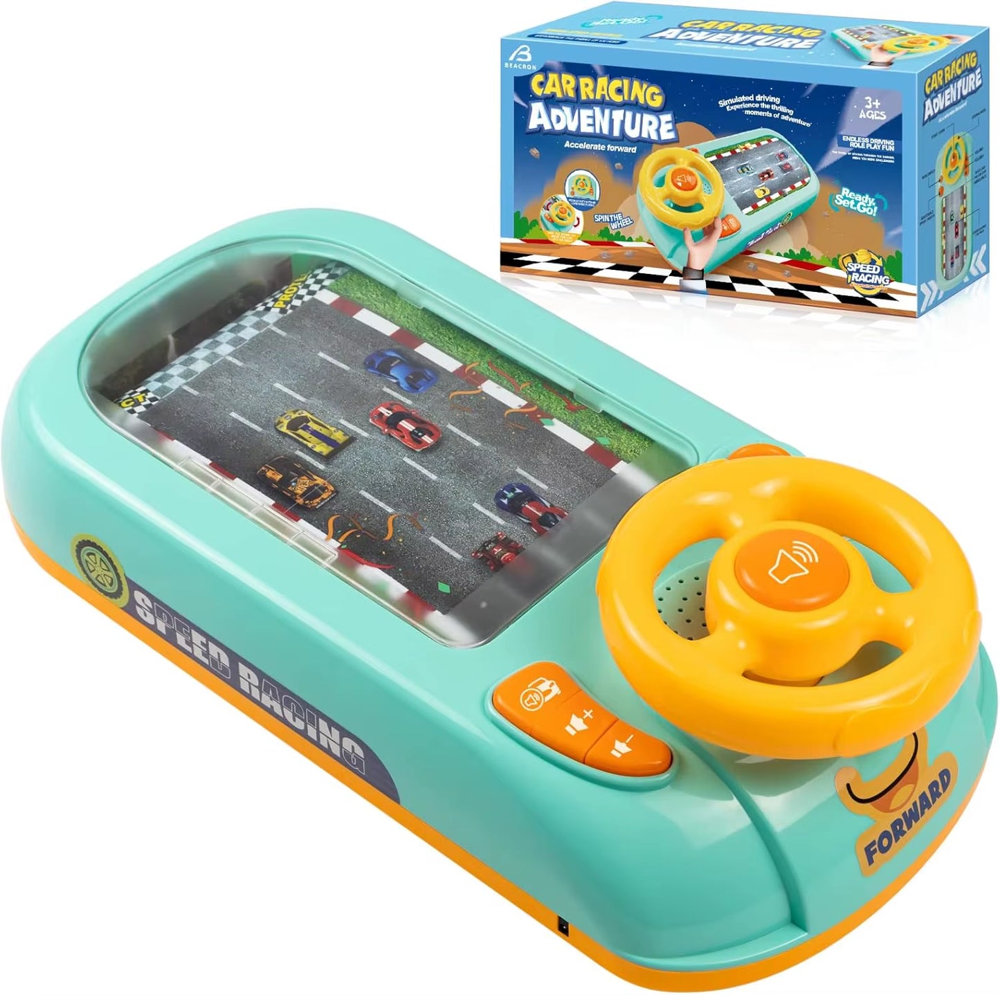 Musical Steering Wheel Toys for Boys 4-6 Toddler Simulated Driving