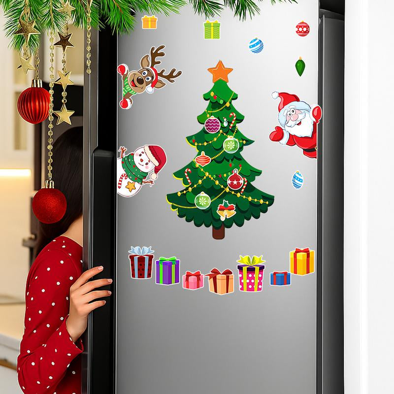 1Set Christmas Refrigerator Magnets,Christmas Tree Magnets for Fridge Stickers Decoration