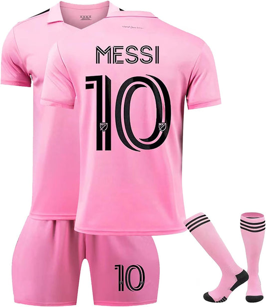 Kids Soccer MESSI Jersey with Shorts and Socks for Boys and Girls