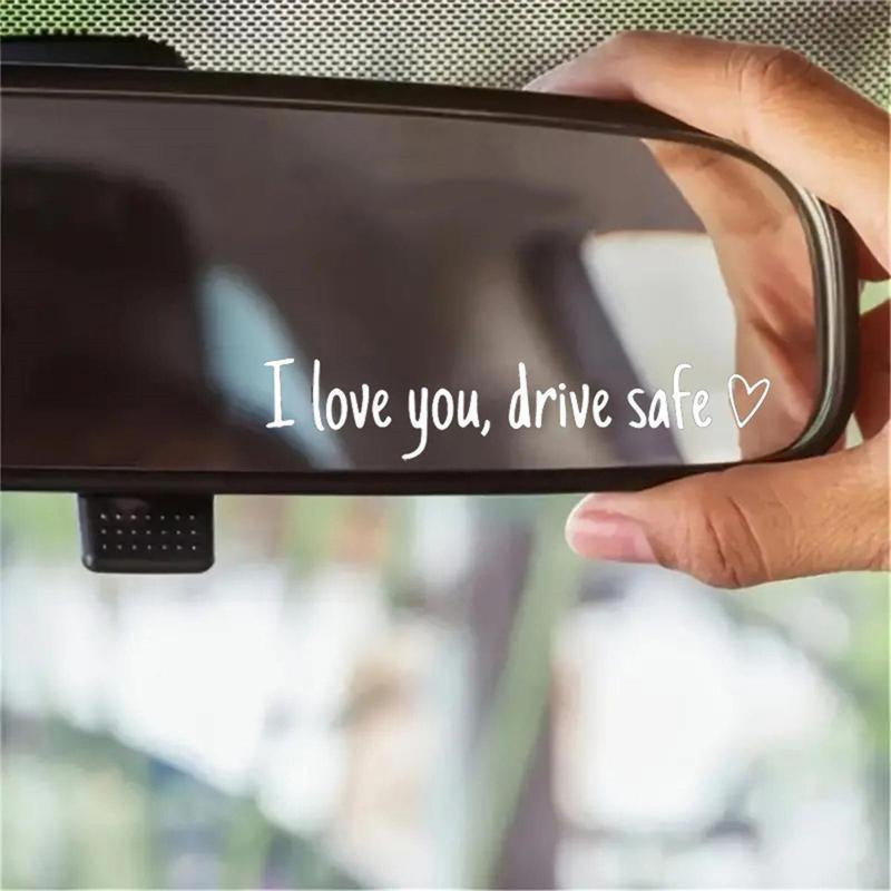 Vinyl Decal for Car,4 Counts Set I Love You Drive Safe Car Mirror,Car Rearview Mirror Sticker