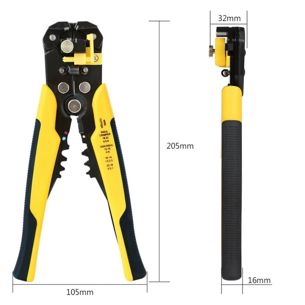 Wire Stripper Self-Adjusting Cable Cutter Crimper Automatic Wire Stripping Tool Cutting Pliers Tool for Industry