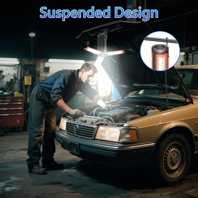 3-Head LED Camping Light with 10000Mah Power Bank - Portable Rechargeable