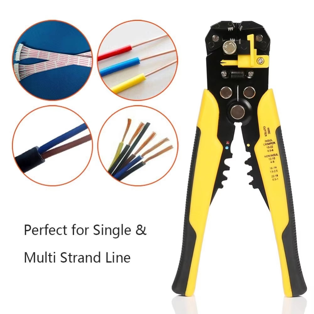 Wire Stripper Self-Adjusting Cable Cutter Crimper Automatic Wire Stripping Tool Cutting Pliers Tool for Industry