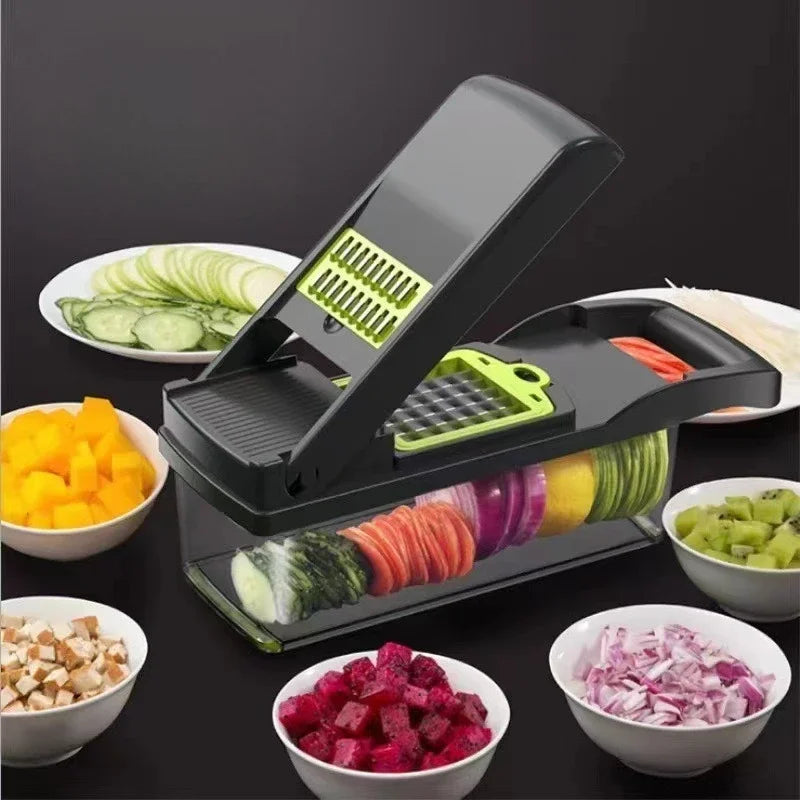 16Pcs Multifunctional Vegetable Slicer Cutter Food