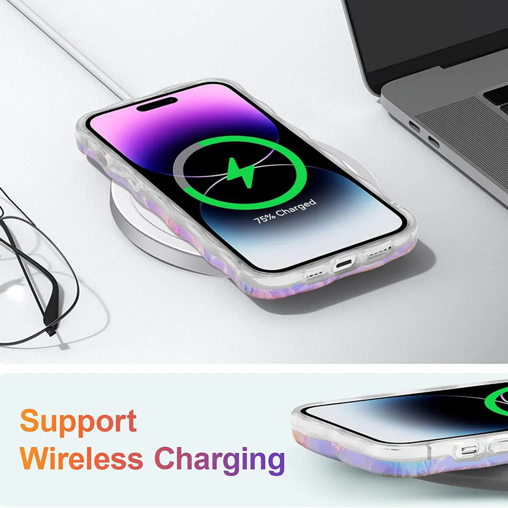 Stylish Phone Case for Iphone Cute Floral Wave Border Exquisite Cover