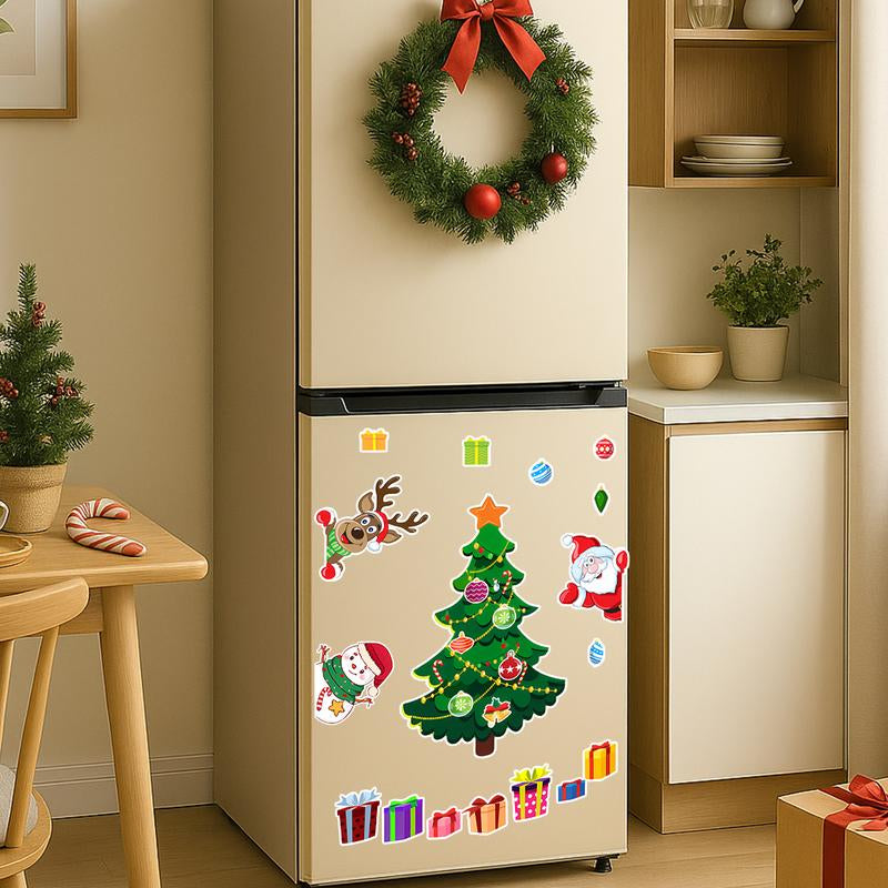 1Set Christmas Refrigerator Magnets,Christmas Tree Magnets for Fridge Stickers Decoration