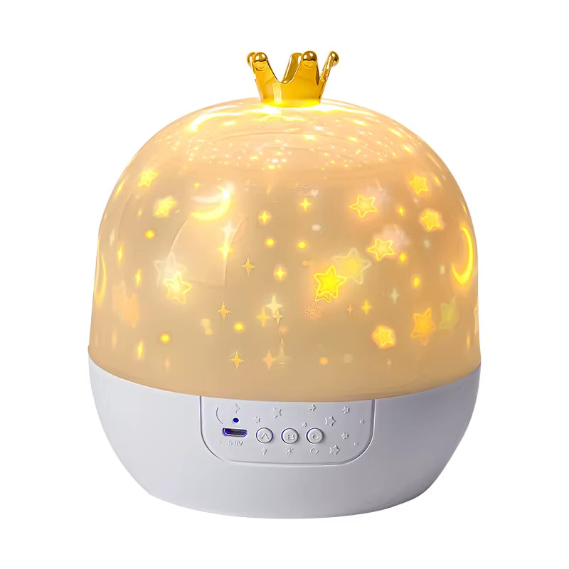Crown Star Light Projection Rotating Star Bedroom Ceiling Atmosphere Night Lamp Stars