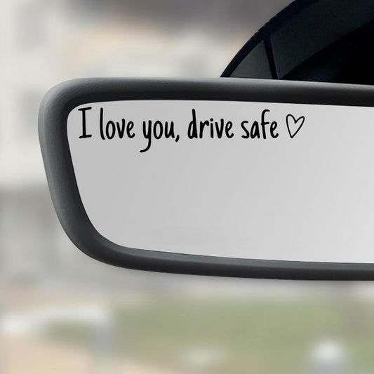 Vinyl Decal for Car,4 Counts Set I Love You Drive Safe Car Mirror,Car Rearview Mirror Sticker