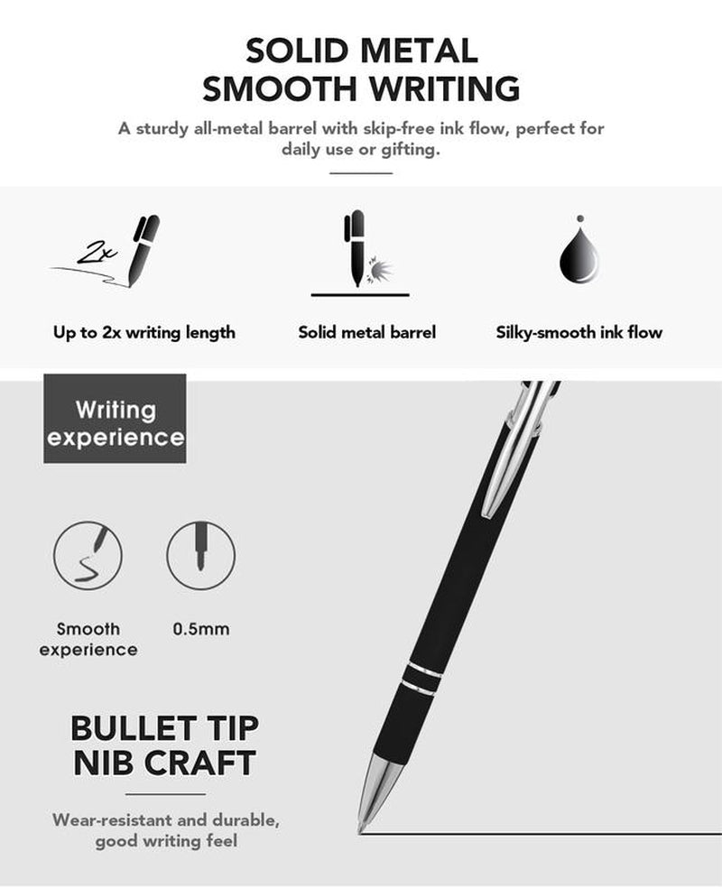 Funny Daily Quotes Metal Ballpoint Pen Set, 7 Counts per Set, Daily Funny & Sarcastic Quotes, Smooth Writing Pens, Office Stationery & Supplies