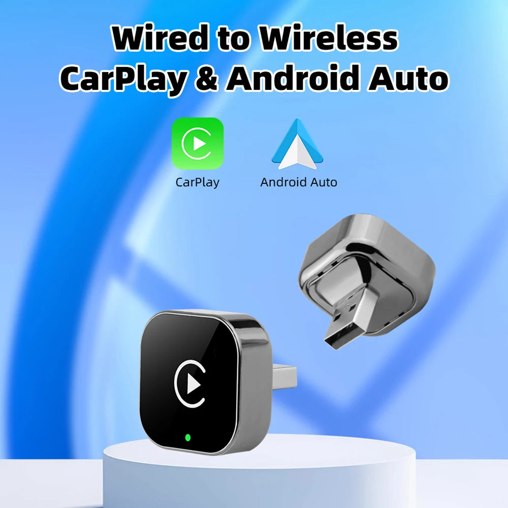 2In1 Carplay Dongle Android Auto Adapter Wired to Wireless Smart Box Car