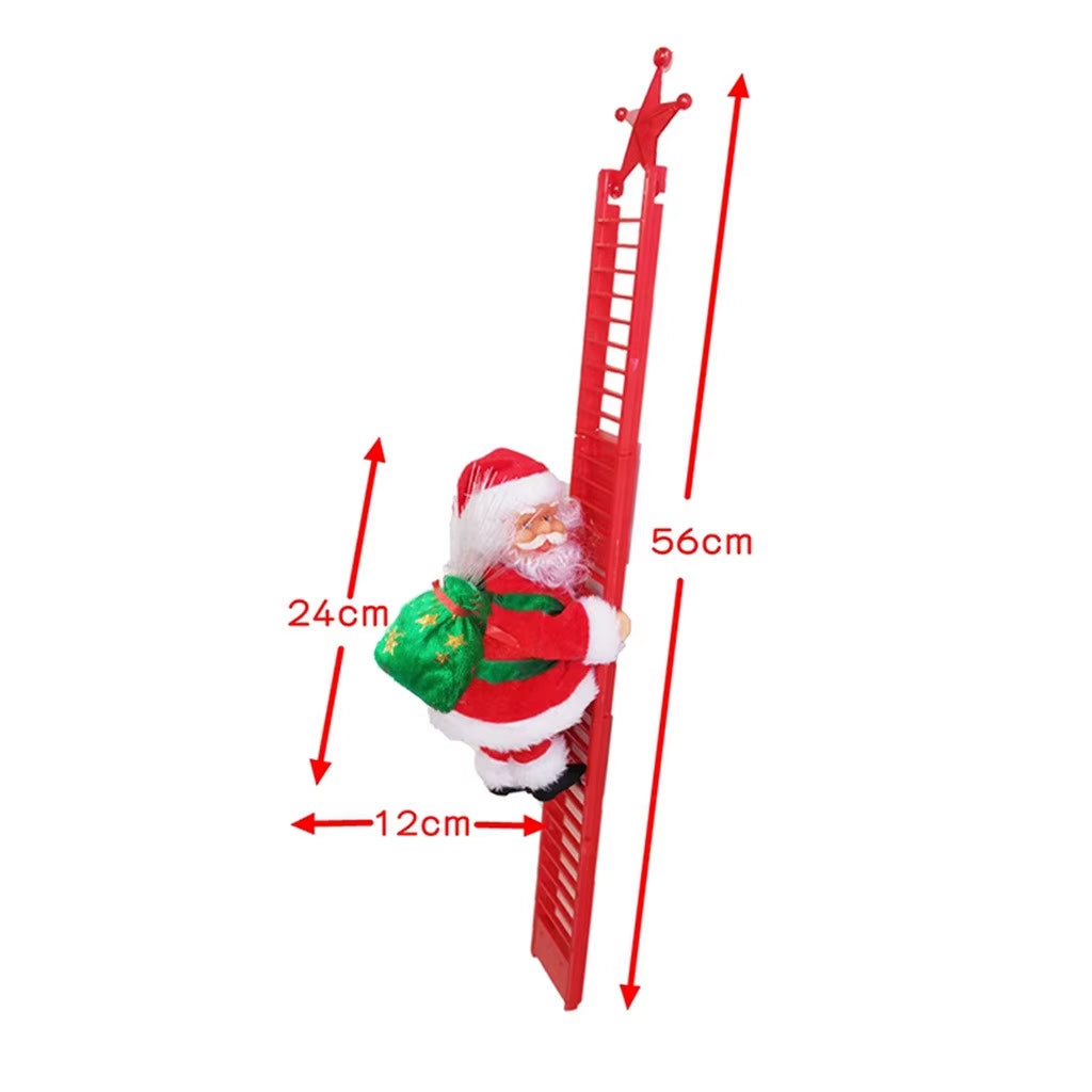 2024 Santa Claus Doll Climbing Ladder with Music Christmas Tree